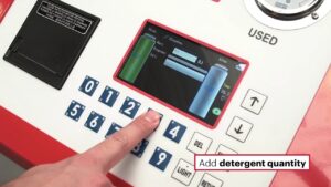 Een screenshot van de werking van de MotulEvo machine.